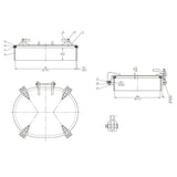 DROP BOLT HATCH 18"X24" RSD 5" 4 DOG SS MPN-SS464-1824A