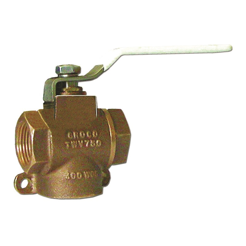 Groco 3-WAY Valve Wtr/Fuel 0.50" MPN - TWV-500