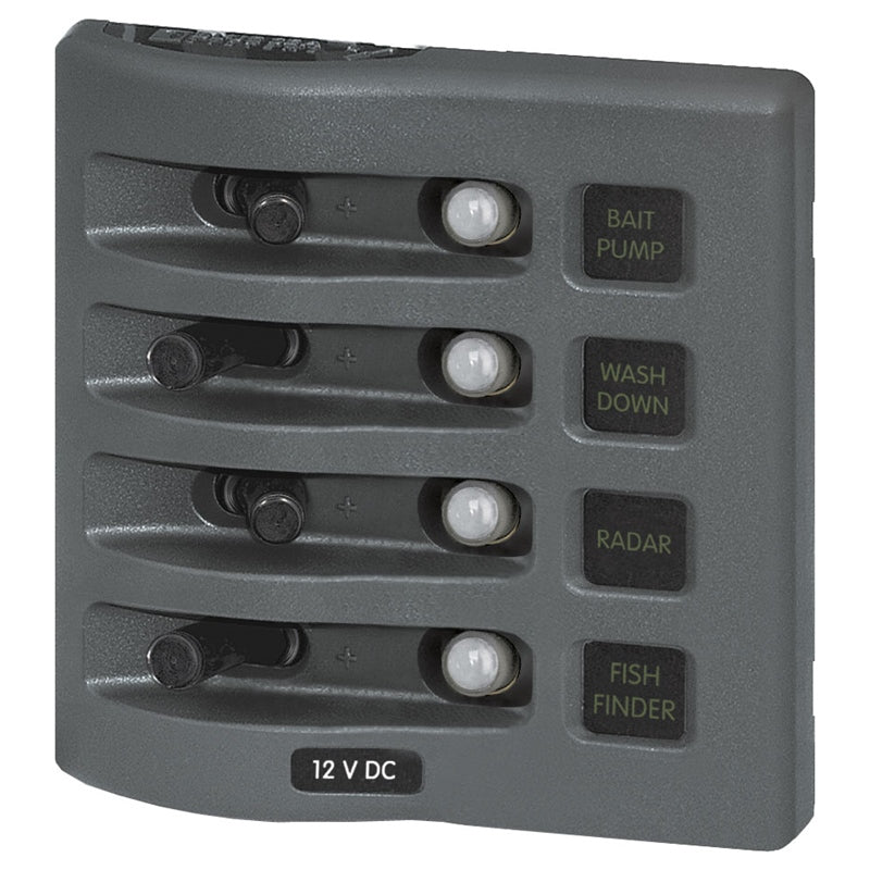 Blue Sea Systems 4 Switch Wd Panel Gray MPN - 4374-BSS