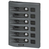 Blue Sea Systems 6 Switch Wd Panel Gray MPN - 4376-BSS