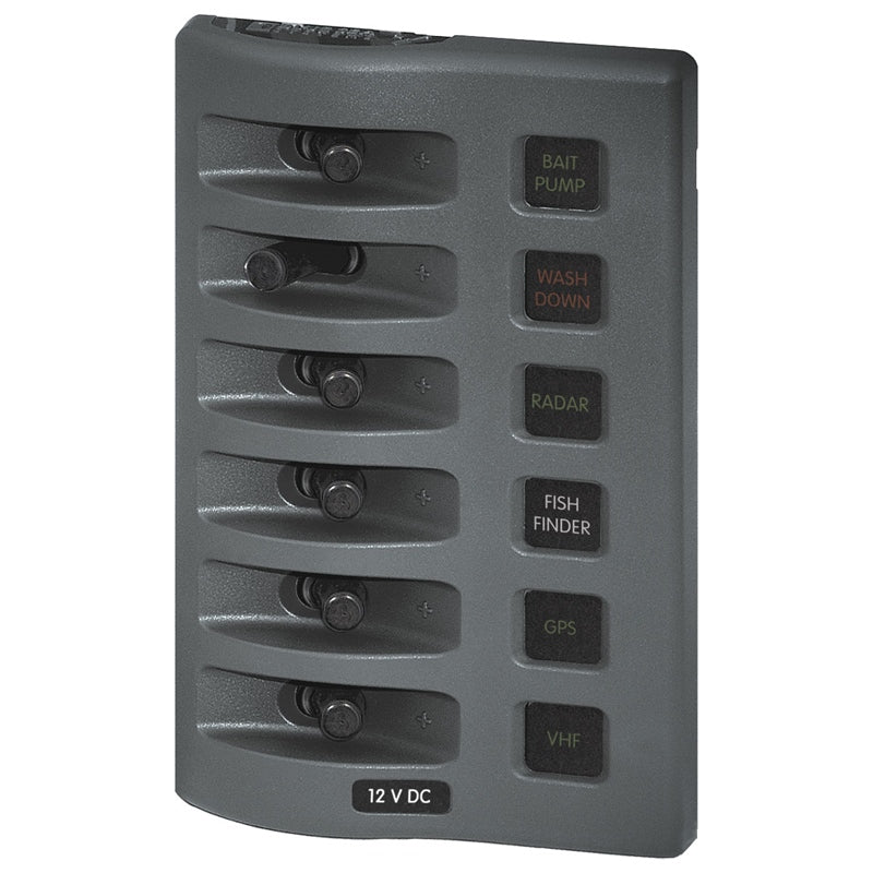Blue Sea Systems 4 Switch Wd Panel Gray MPN - 4305-BSS