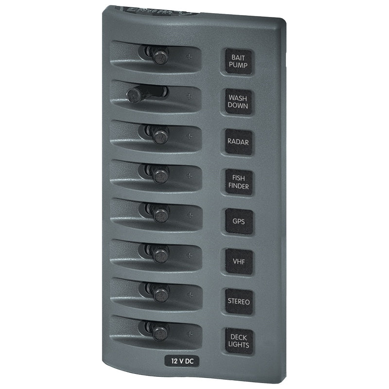 Blue Sea Systems 8 Switch Wd Panel Gray MPN - 4309-BSS