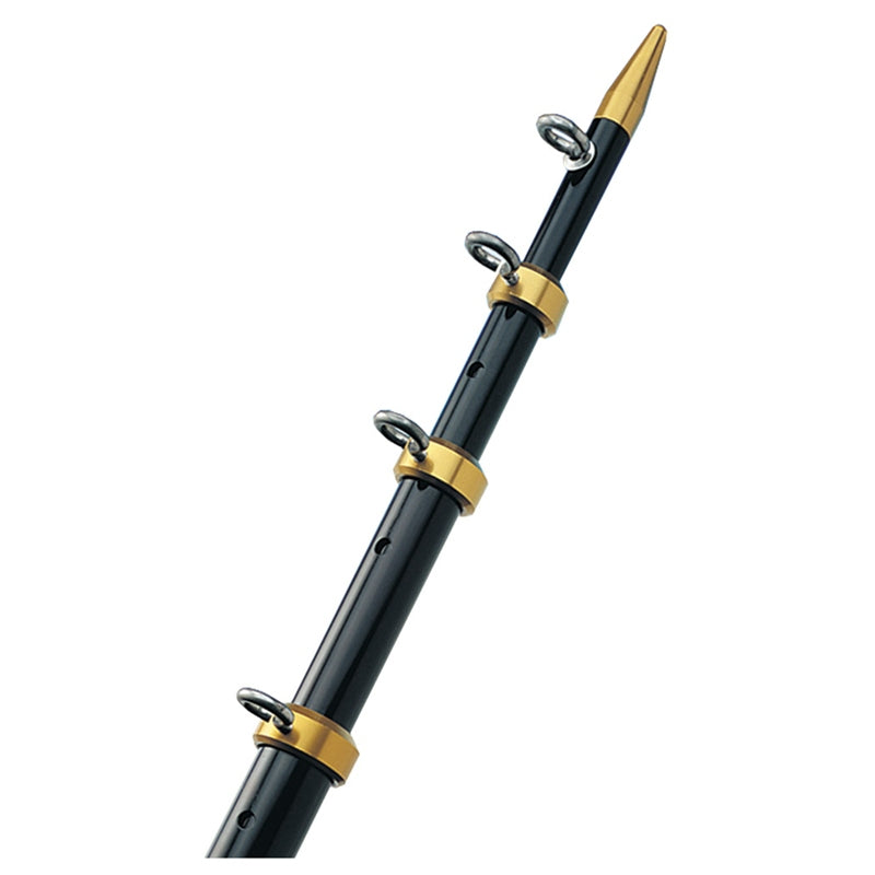 OUTRIGGER POLE PR 1-1/8"X15' BLACK/GOLD MPN-OT-0441BKA15