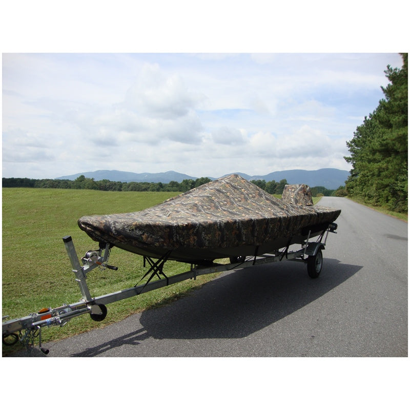 JON BASS BOAT COVER O/B 16'6"X72" CAMO