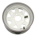 WHEEL ONLY 12"X4.00 4LUG WH SPK W/STRIPE MPN-20122