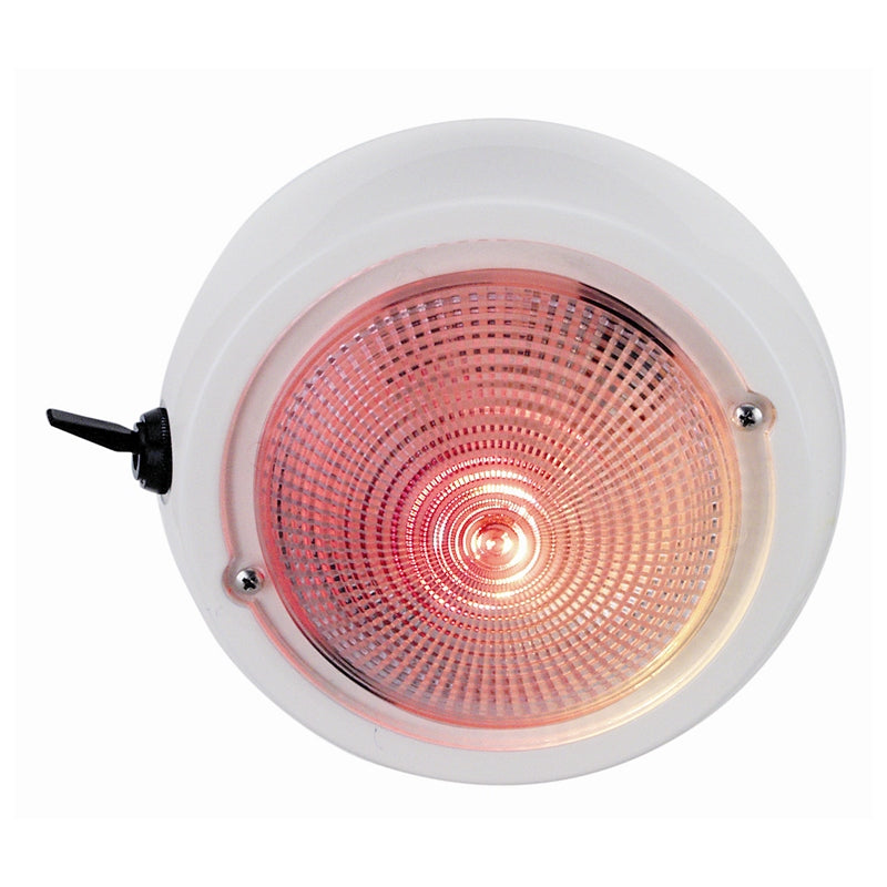 DOME LIGHT WHT/RED 5" MPN-1263 DP1 WHT