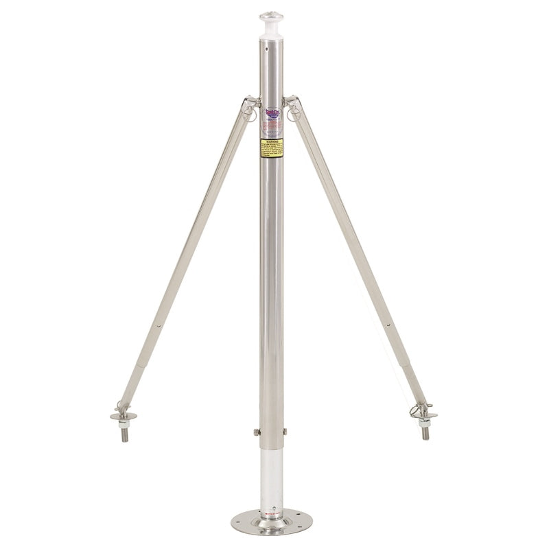 SKI PYLON 2" POST 6" SS BASE 45"