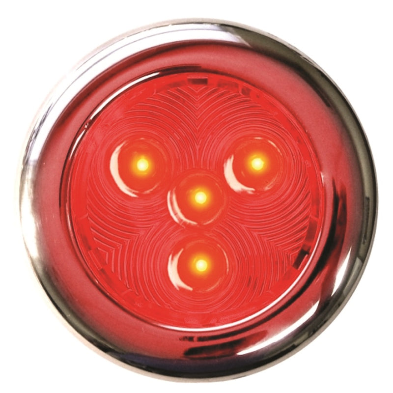 PUCK LITE SURFACE MNT SS BZL 3" RED LED MPN-LED-51897-DP