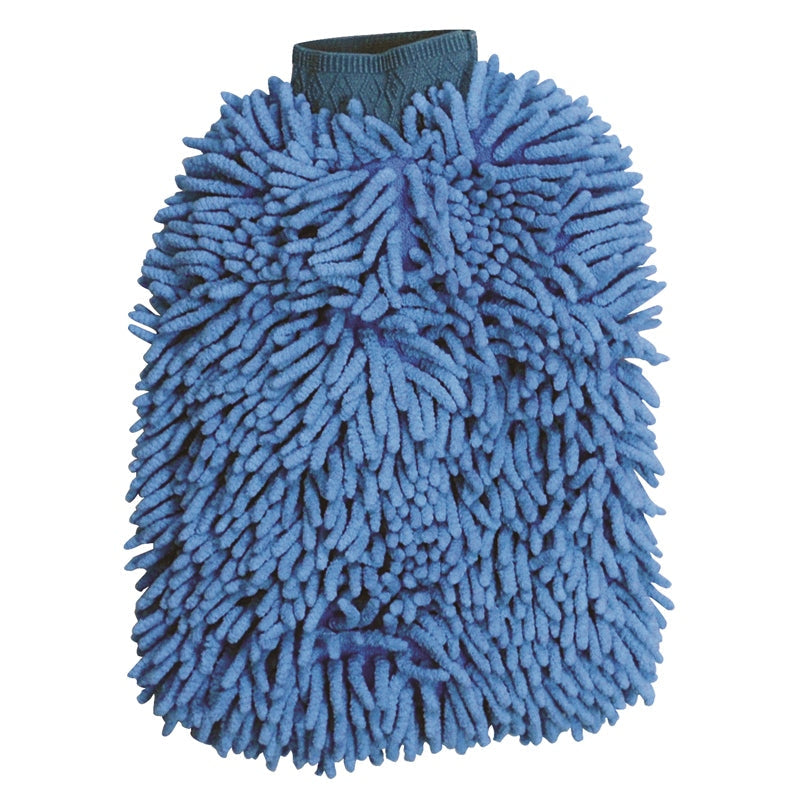 WASH MITT MICROFIBER BLUE MPN-40105