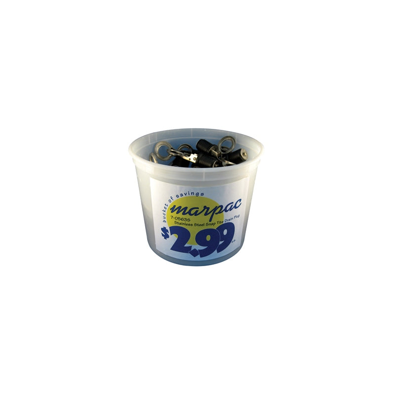 DRAIN PLUG SNAP-TITE SS 1" BUCKET/50