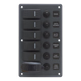 SWITCH PNL ALU 5BRKR/USB