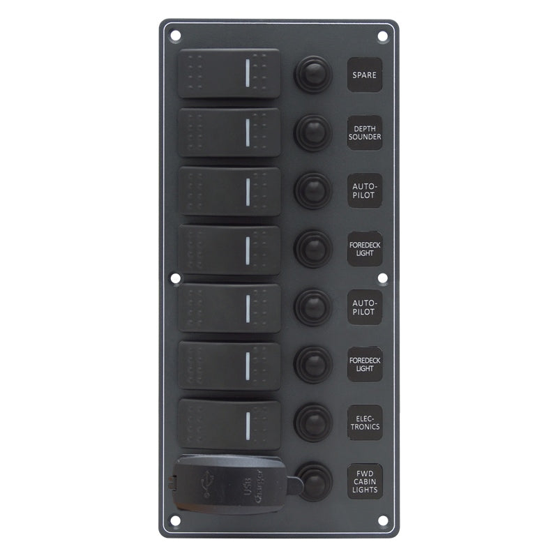 SWITCH PANEL ILUM/ROCKER 7G W/BREAKER MPN--238320