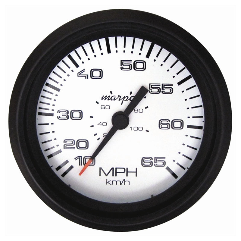 Marpac Engine Gauge Blk Bezel Speedometer 65MPH, model 7-2015, Instruments