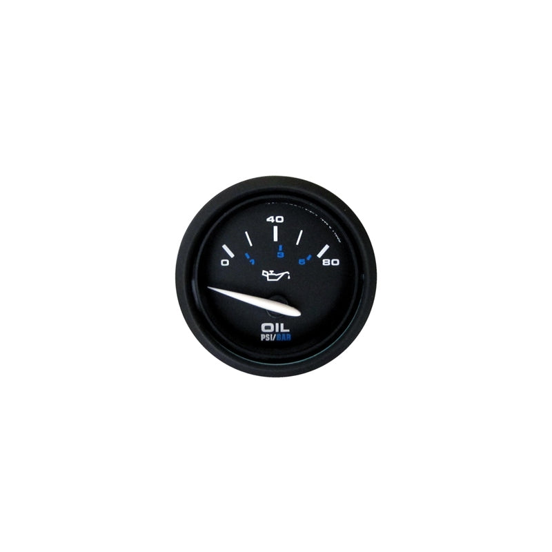ENGINE GAUGE ALL BLACK OIL PRESSURE