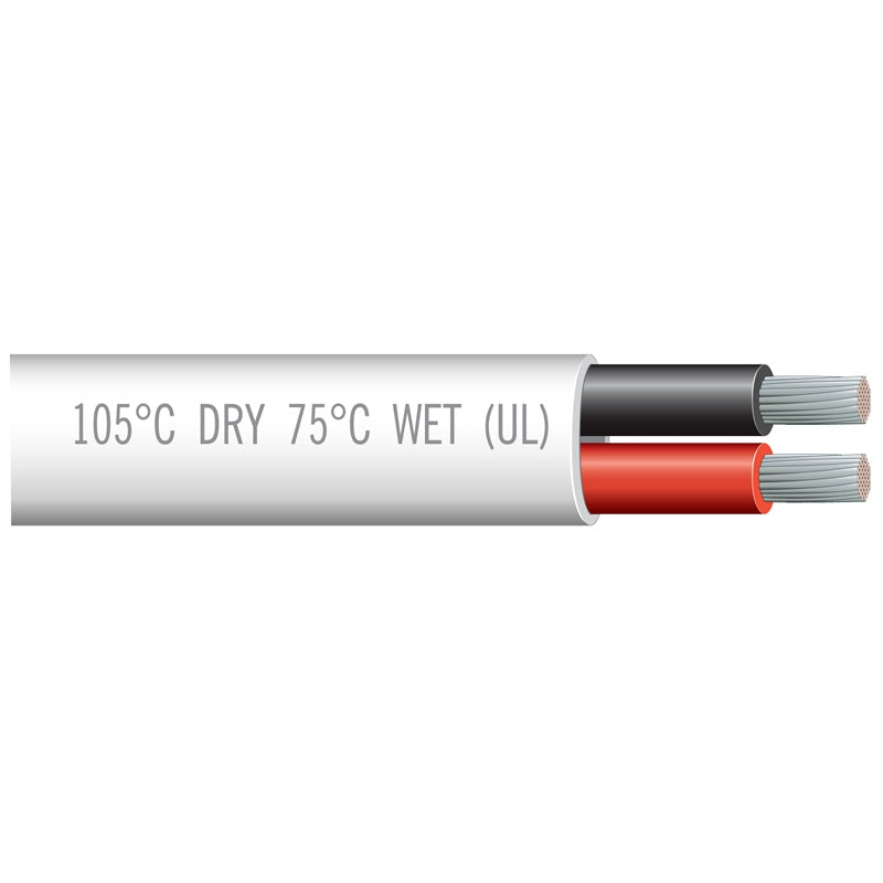 Marpac Jacketed Boat Cbl 16/2 AWG 100' Wh/Bk, model 7-4364, Wire Terminals