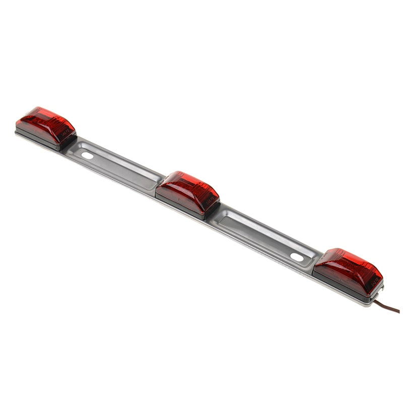 TRAILER LIGHT BAR LED SS 14" MINI RED