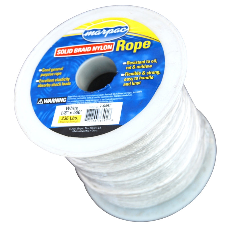 Marpac Rope Spool Solid Braid Nylon 500 X 1/8", model 7-6491, Rope