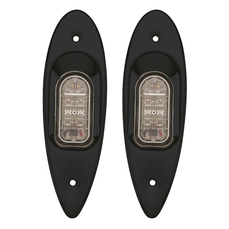 Marpac Side Light Pr Flush LED Bk, model 7-6596, Navigation Lights