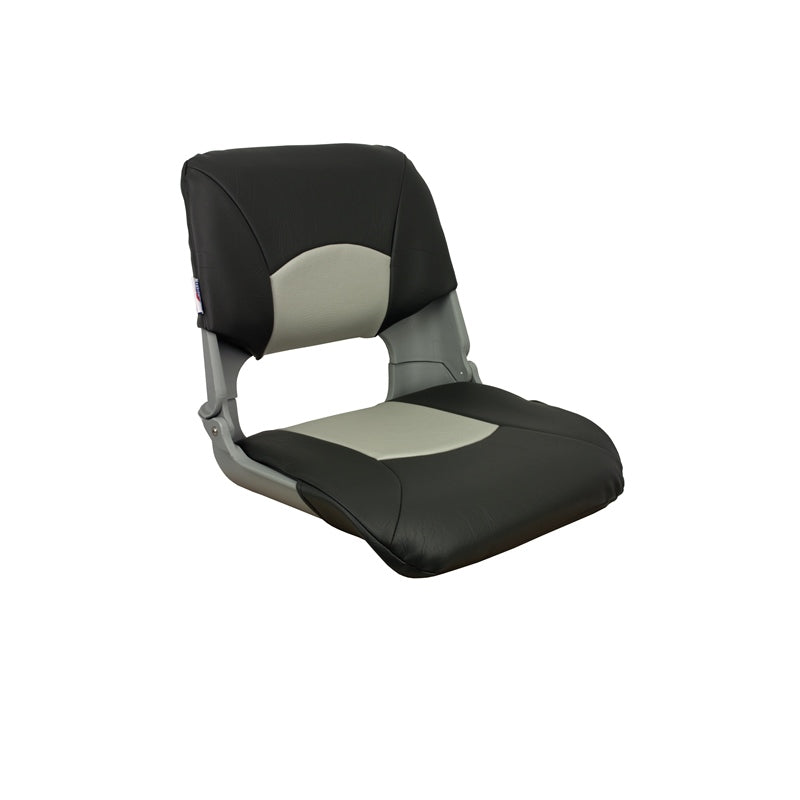 Springfield Marine Molded Fold Seat Gry with Blk-Gry Cushion, model 1061017, Chairs