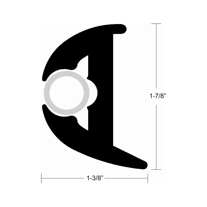 HD RUB RAIL FLEX/VINYL BLK 70' X 1-7/8" MPN-V11-3426BBK70-2