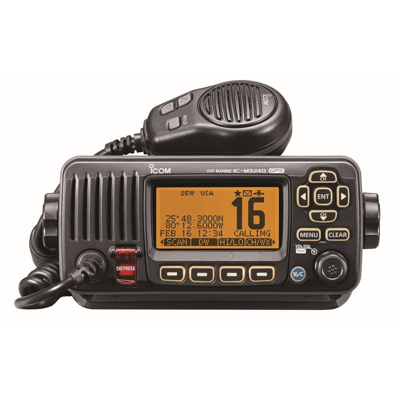 VHF RADIO W/GPS 25W BLK