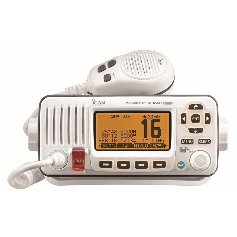 VHF RADIO W/GPS 25W WHT