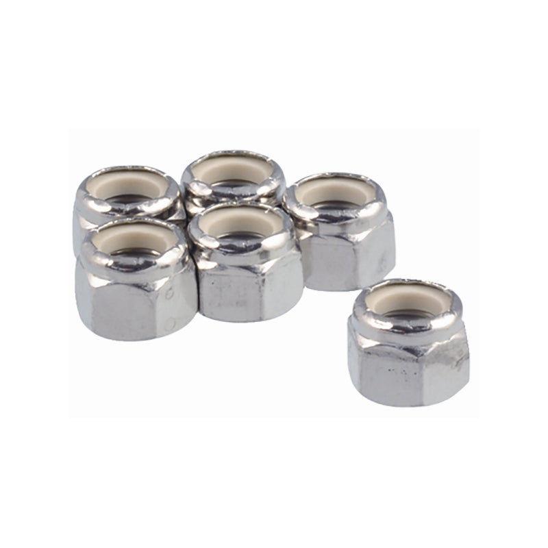 NYLOK NUT 1/2" BRS 6PK