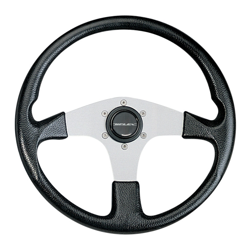 WHEEL BLK PVC SLVR SPKE