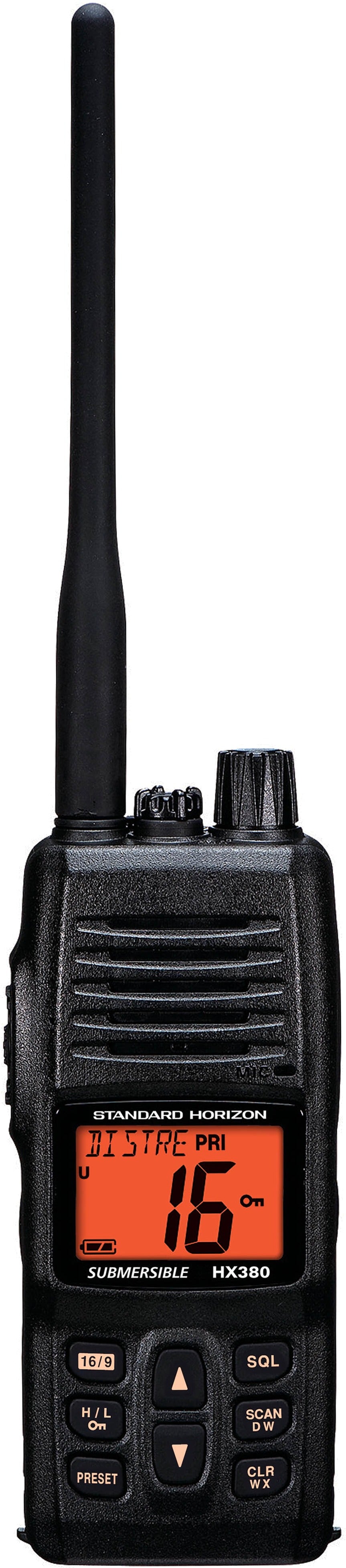 Handheld VHF Radio HX380 5W IPX7 Submersible Commercial Grade Marine Walkie Talkie - Mariners Warehouse