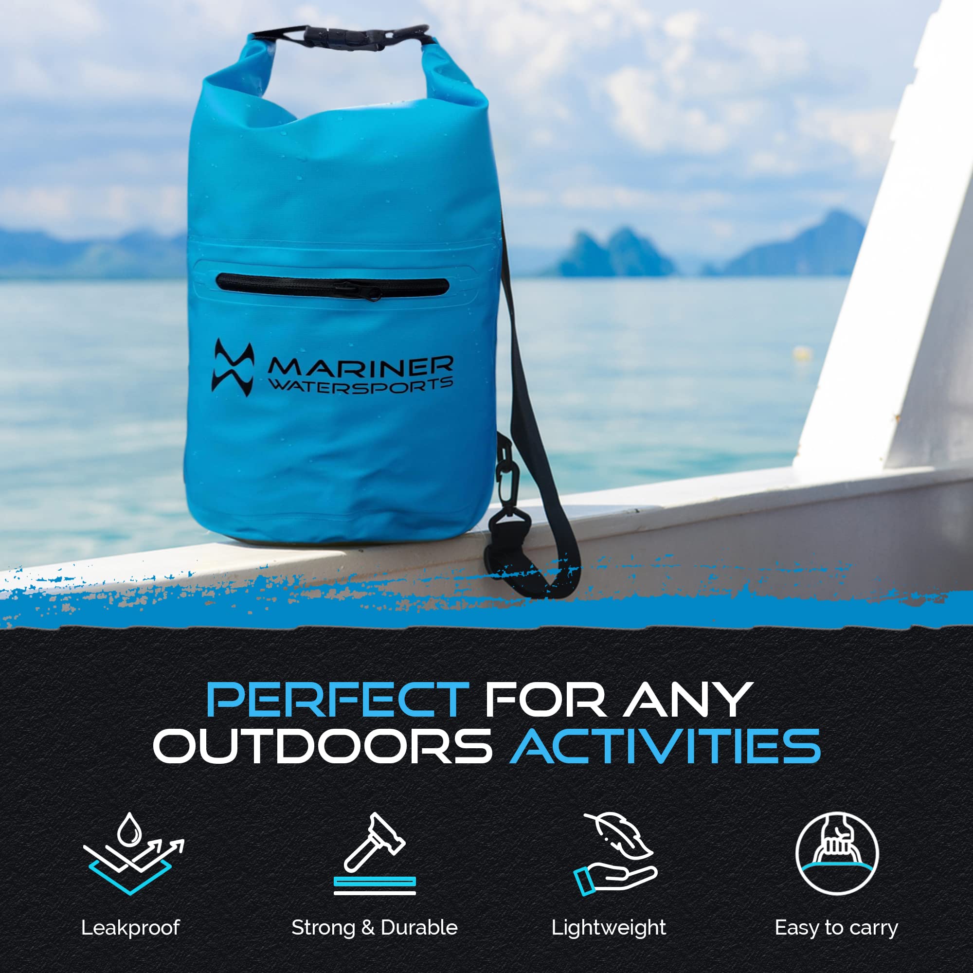  Earth Pak Waterproof Dry Bag - Roll Top Waterproof Backpack  Sack Keeps Gear Dry For Kayaking, Beach, Rafting, Boating, Hiking, Camping  And Fishing